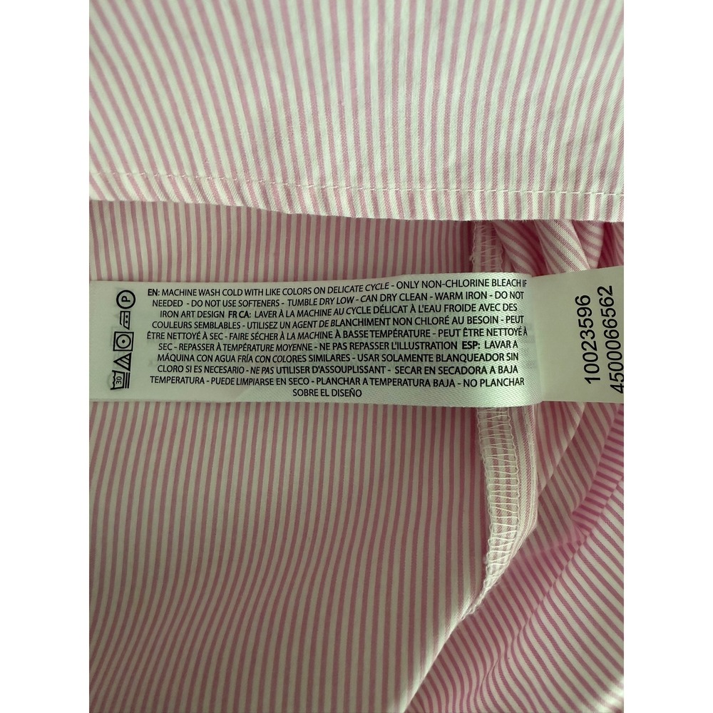 Ariat Shirt Mens Medium Long Sleeve Pro Series Pink White Striped Button Down - Picture 10 of 16
